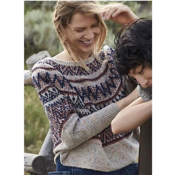 NWT Sleeping on Snow Midland Fair Isle Sweater M/L - Picture 1 of 8